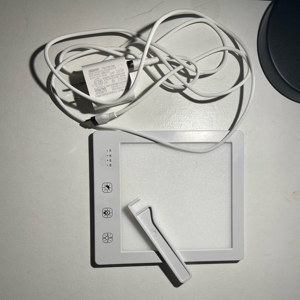 Adjustable brightness light electronic plug in with stand